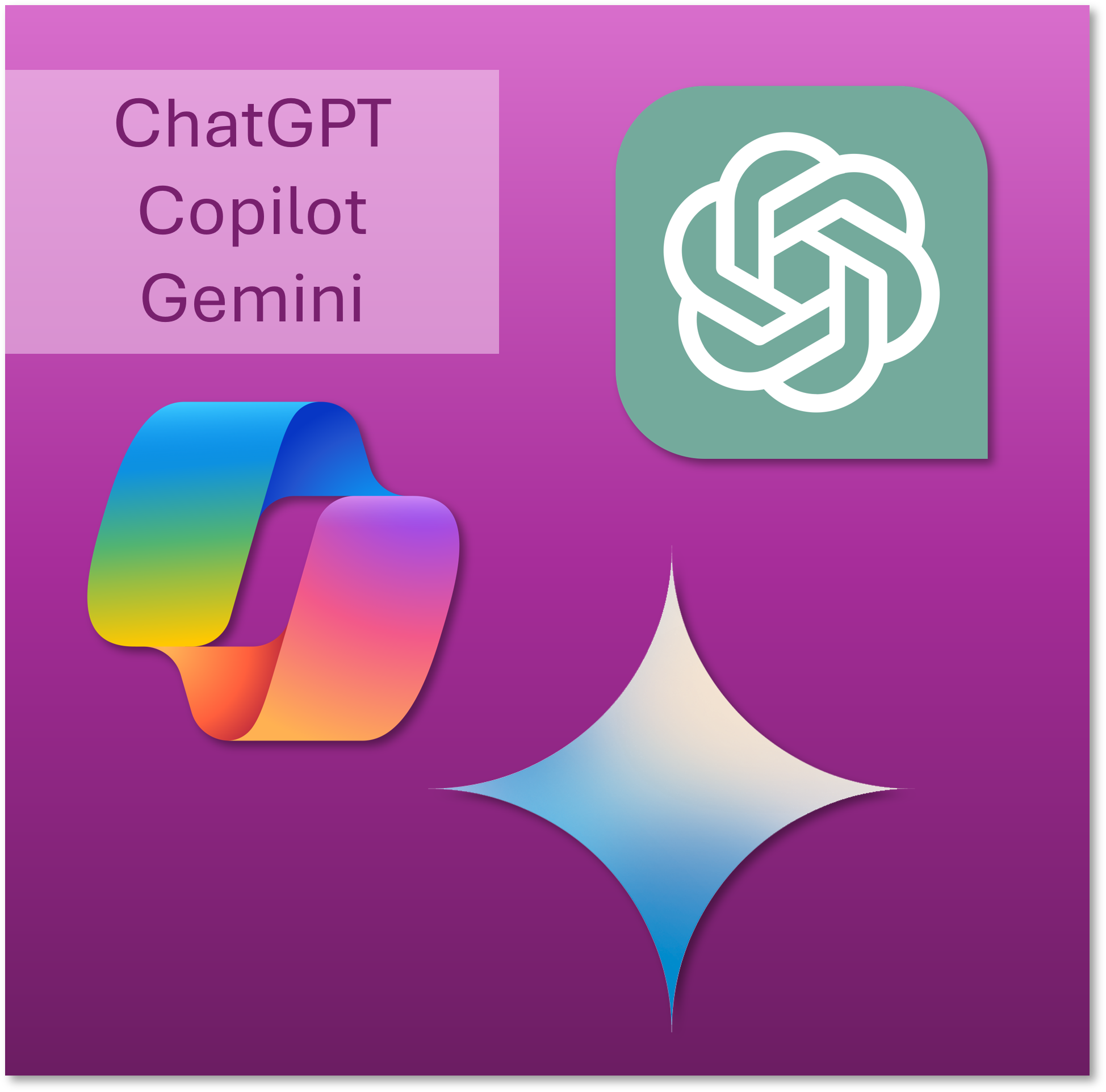 ChatGPT Copilot Gemini