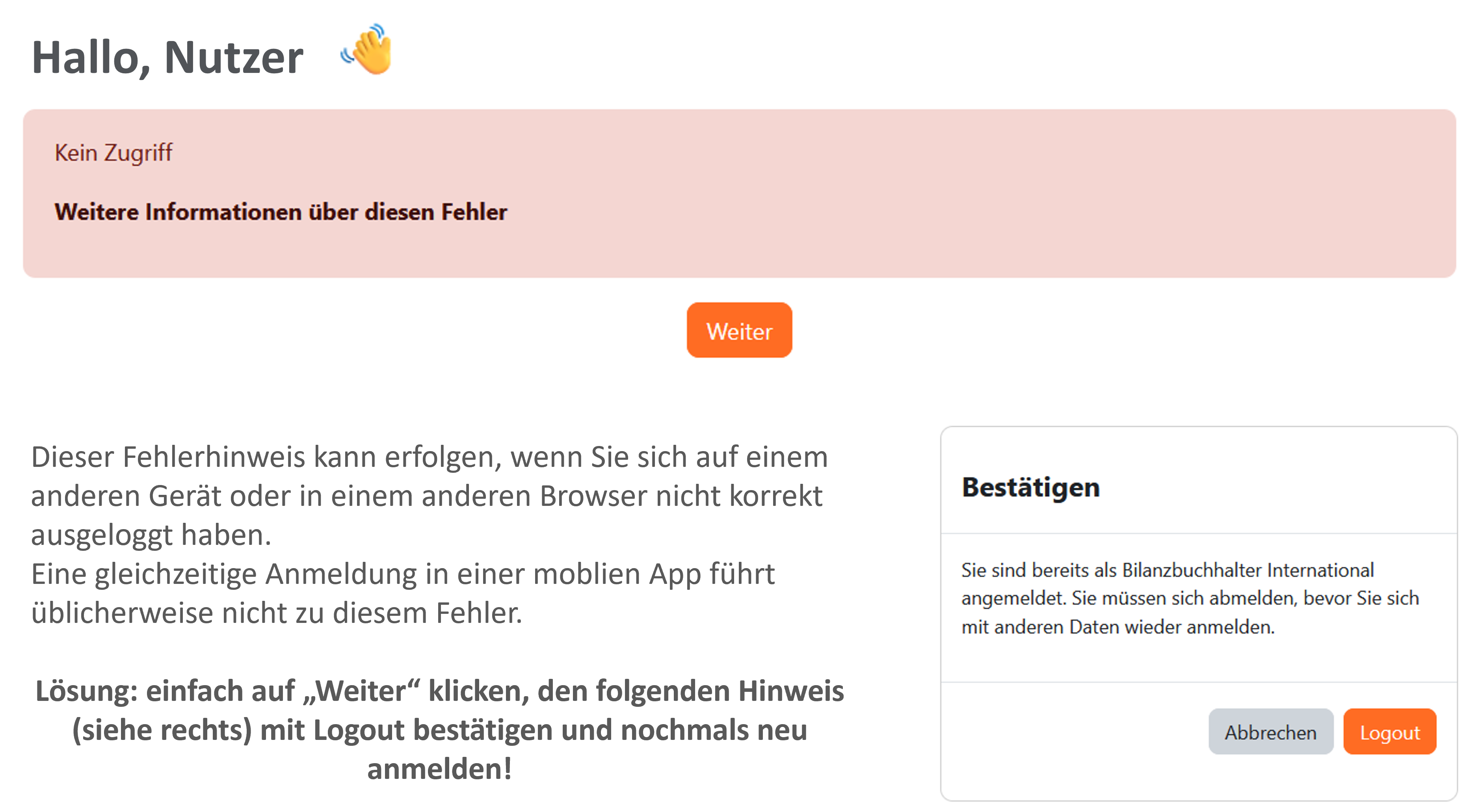 kein Zugriff